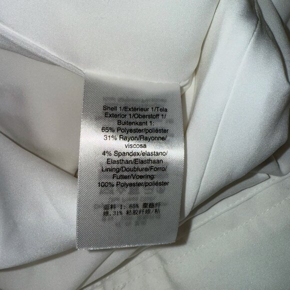 DKNY Women's Soft Ecru Wide Leg With Fabric Belt Pants Sz 16 NWT - Picture 11 of 12